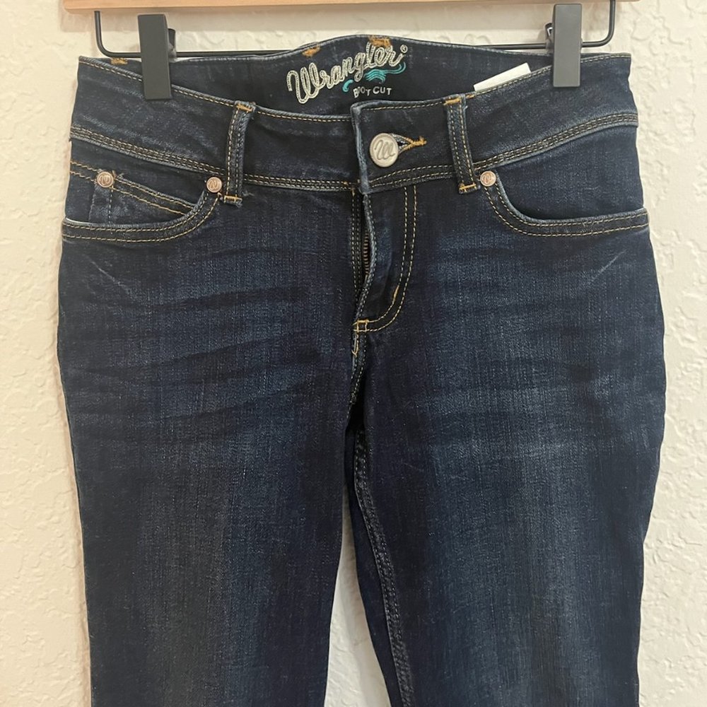 wrangler boot cut low rise jeans